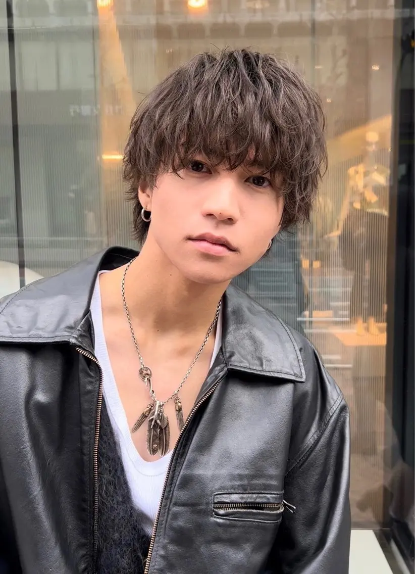 パーマ メンズ フェザーパーマ メンズパーマ カット パーマ 渋谷/メンズパーマ 大岡拓海のヘアスタイル