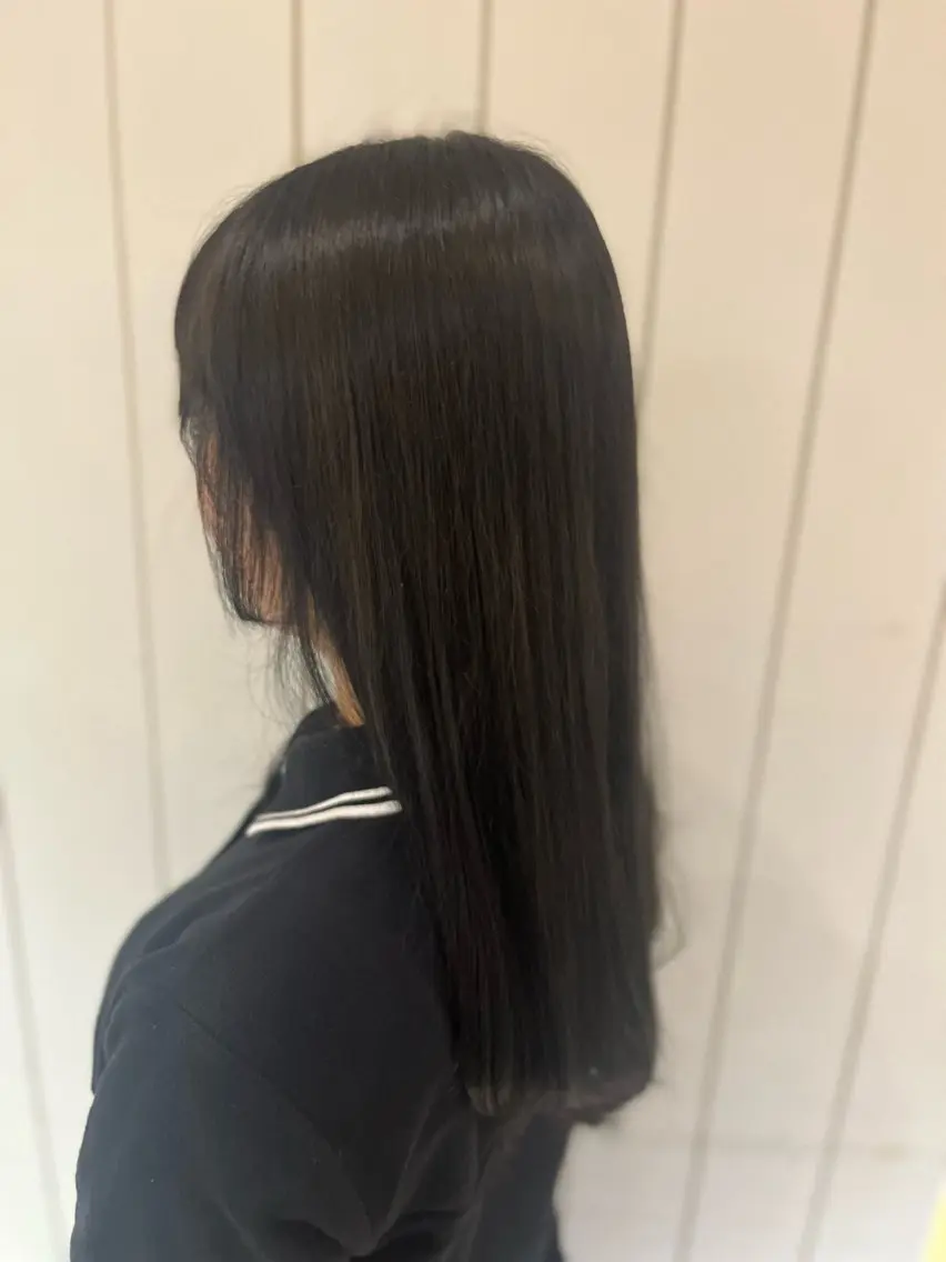 ロング カラー ヘアアレンジ 黒髪 ブルーカラー ブルーブラック 🫧透明感カラー🫧 koharuのヘアスタイル