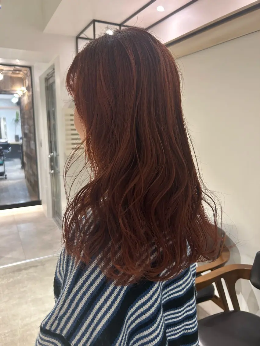カラー 暖色カラー 奥村陽花のヘアスタイル