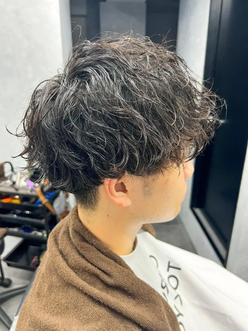 【メンズ限定】💈カット＋波巻きパーマ💈《メンズカット 波打ち ツイストスパイラル 御茶ノ水 淡路町 神田》の写真