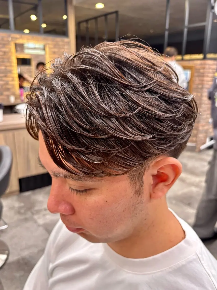 メンズ カット パーマ 🪽直毛男子の救世主 🪽フェザーパーマのヘアスタイル