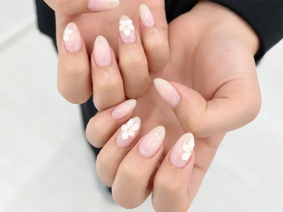 ネイル フラワーネイル ぷっくりネイル ハンドネイル CHERIR AKIのネイルデザイン