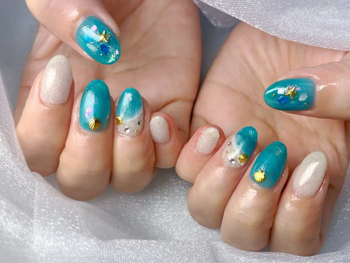 ネイル ハンドネイル Queennail 北堀江Yumiのネイルデザイン