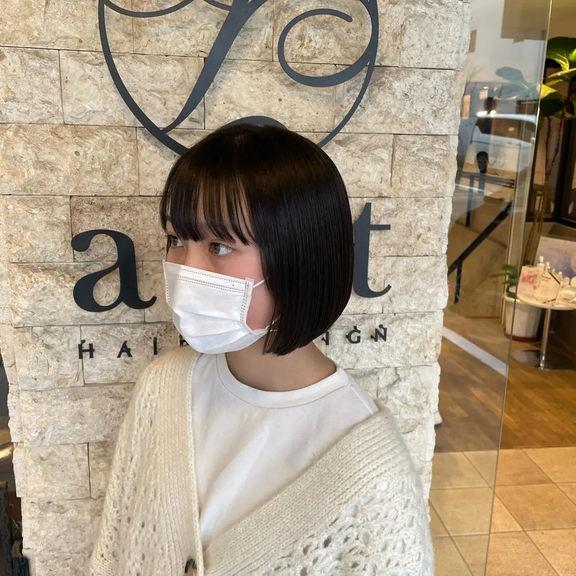 ミディアム ボブ アクストスタイル川勝 しずかのヘアスタイル