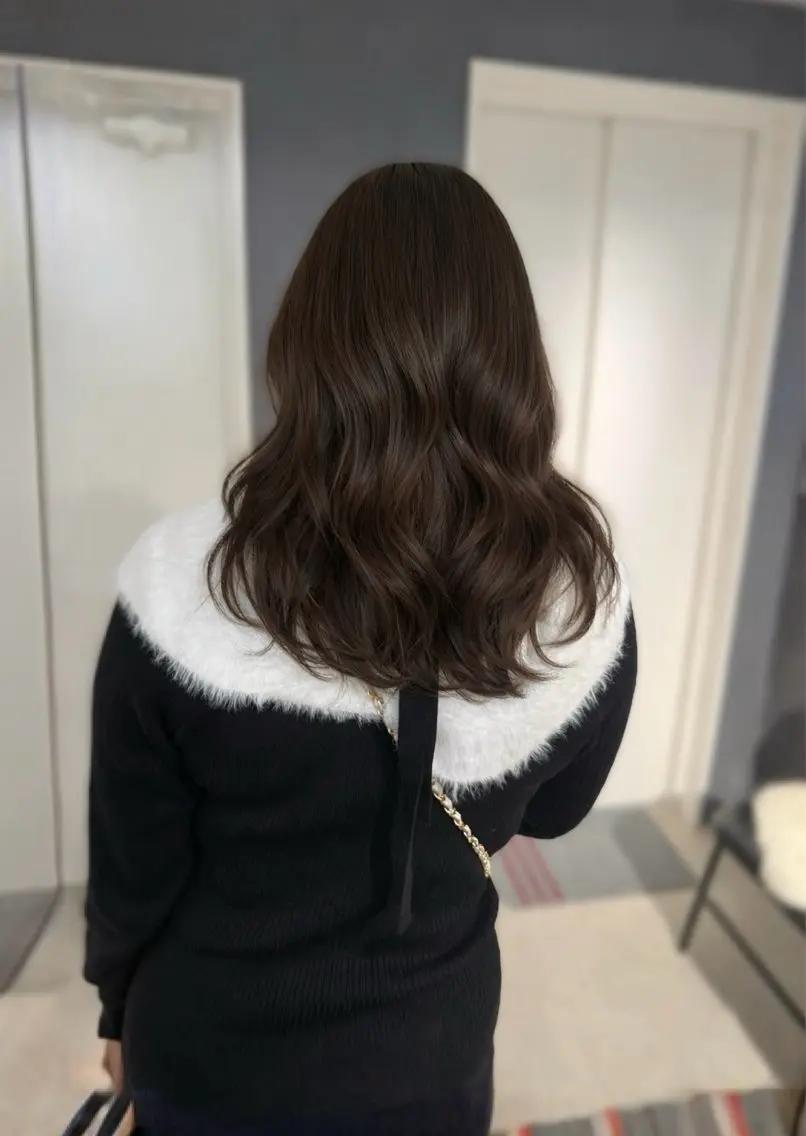 ミディアム カラー ブリーチ ブラウンカラー 透明感カラー ブリーチなしカラー 韓国・透明感カラー /堀江/みずき🐩のヘアスタイル