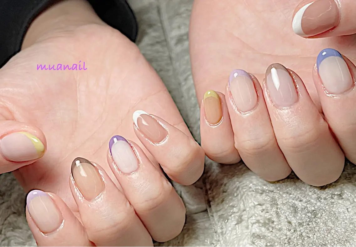 ネイル ブルー 春ネイル ハンドネイル mua nail mikiのネイルデザイン