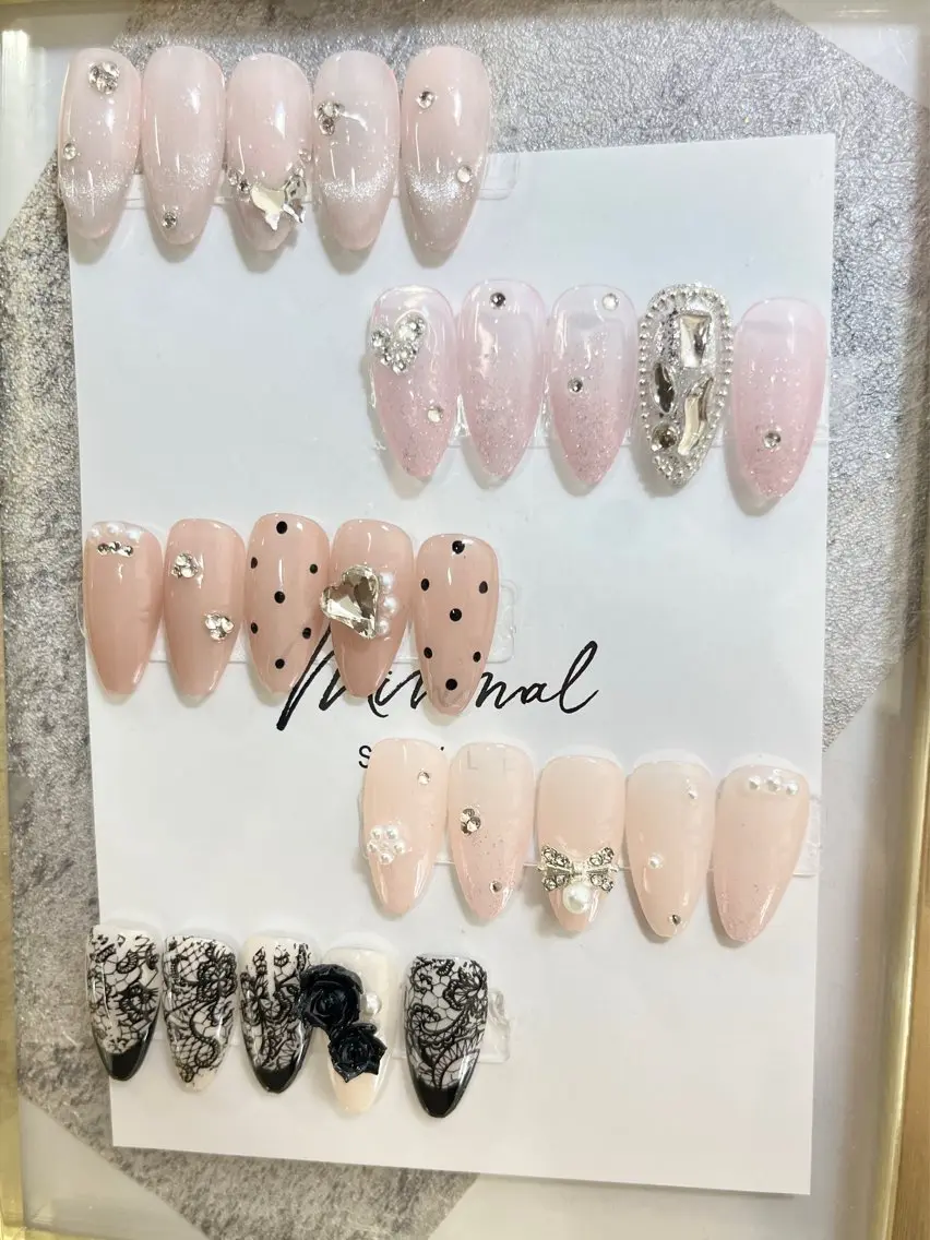 ネイル オフィスネイル シンプルネイル candy nail 韓国風ワンホンネイルのネイルデザイン