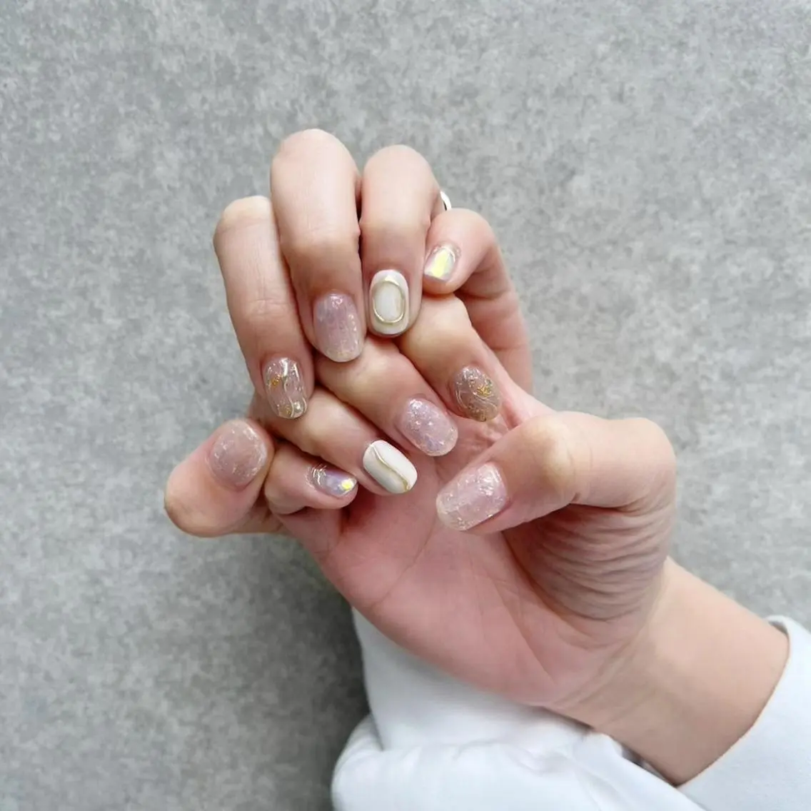 ネイル アートネイル 長さ出し ジェルネイル 氷ネイル・うるうるネイル マットネイル ハンドネイル nail salon Soeurのネイルデザイン