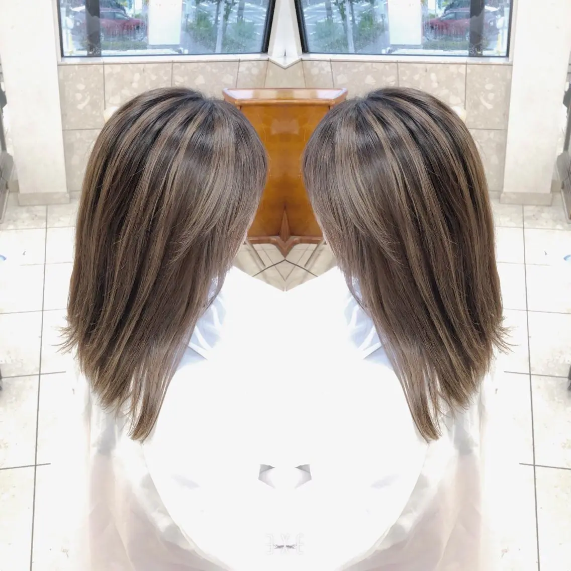 セミロング ashida yuukiのヘアスタイル
