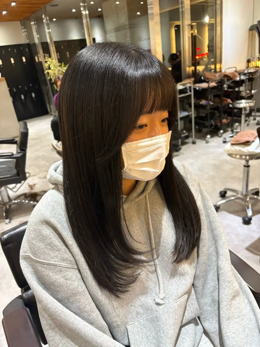ロング レイヤーカット ローレイヤー 🌿ボブ/美髪矯正/ 艶カラー/Rukiのヘアスタイル