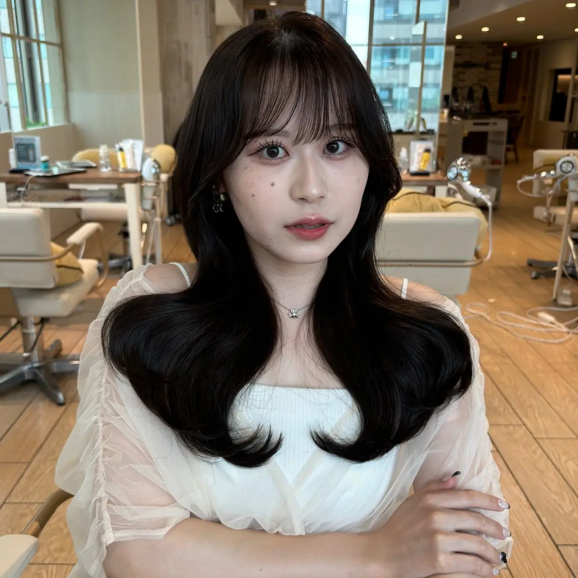 ロング 似合わせカット⌇ヘア セット⌇A i‎🤍のヘアスタイル