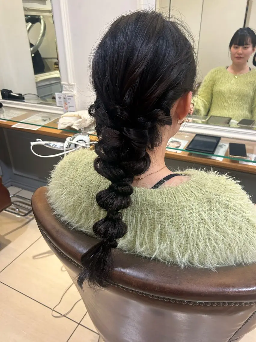 ロング ヘアセット 韓国ヘアー🇰🇷 MIWAのヘアスタイル