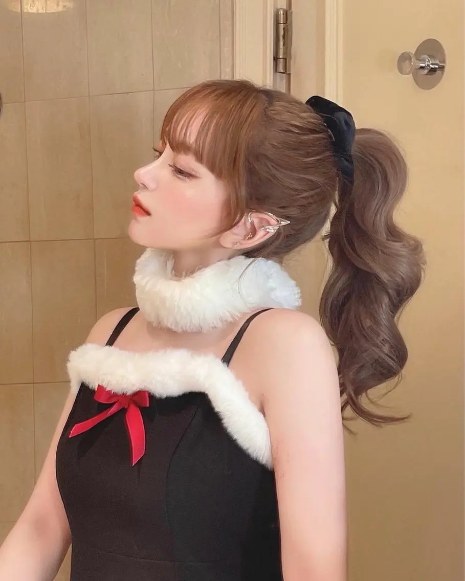 セミロング カット ヘアカラー 韓国✖️網紅🖤 パーマYURIYAのヘアスタイル