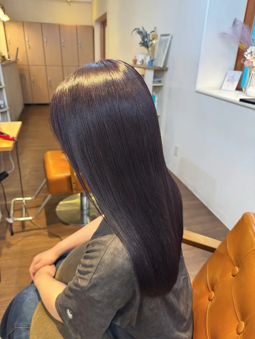 セミロング ヘアカラー トリートメント 蒲田TSUJINO/ 縮毛矯正/艶カラーのヘアスタイル