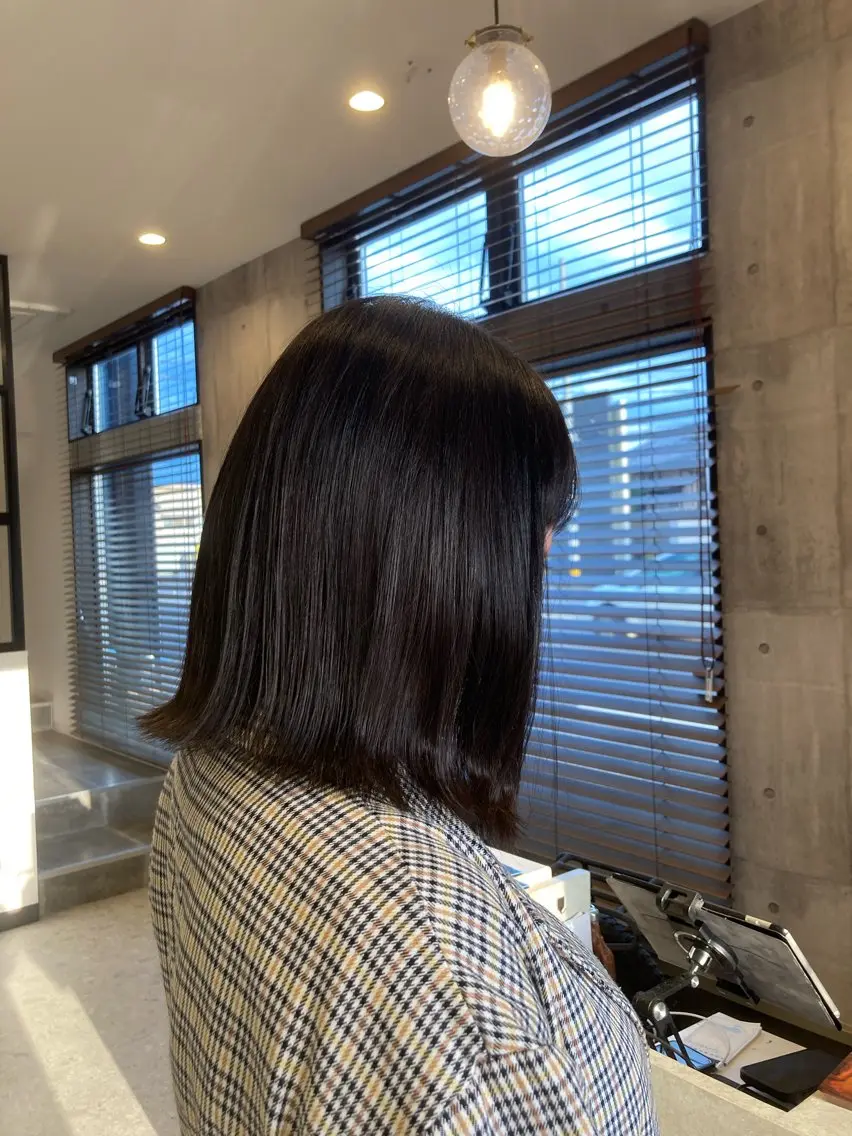 ミディアム ハマノ ミユのヘアスタイル