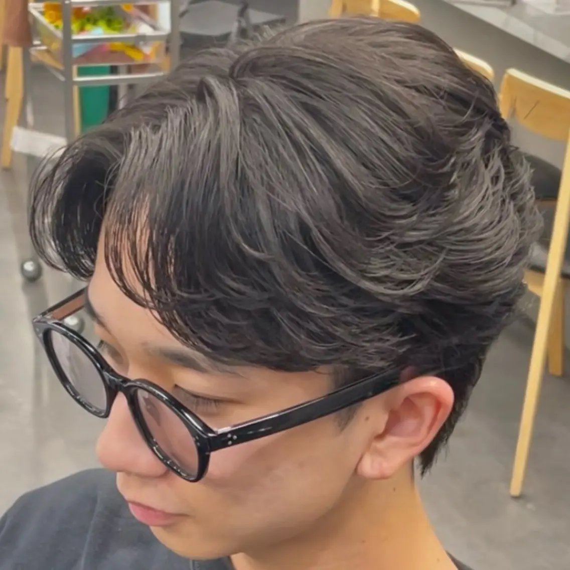 ミディアム パーマ ヘアアレンジ メンズ fifth 石川 凪のヘアスタイル