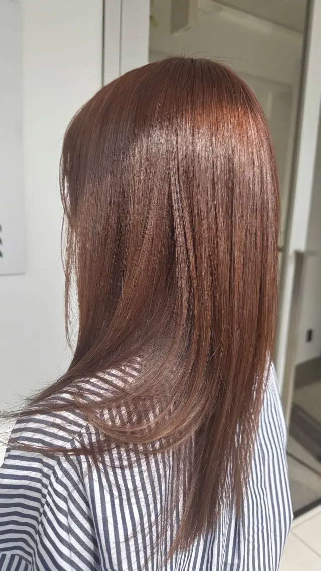 セミロング ヘアカラー トリートメント 椎葉 祐也のヘアスタイル