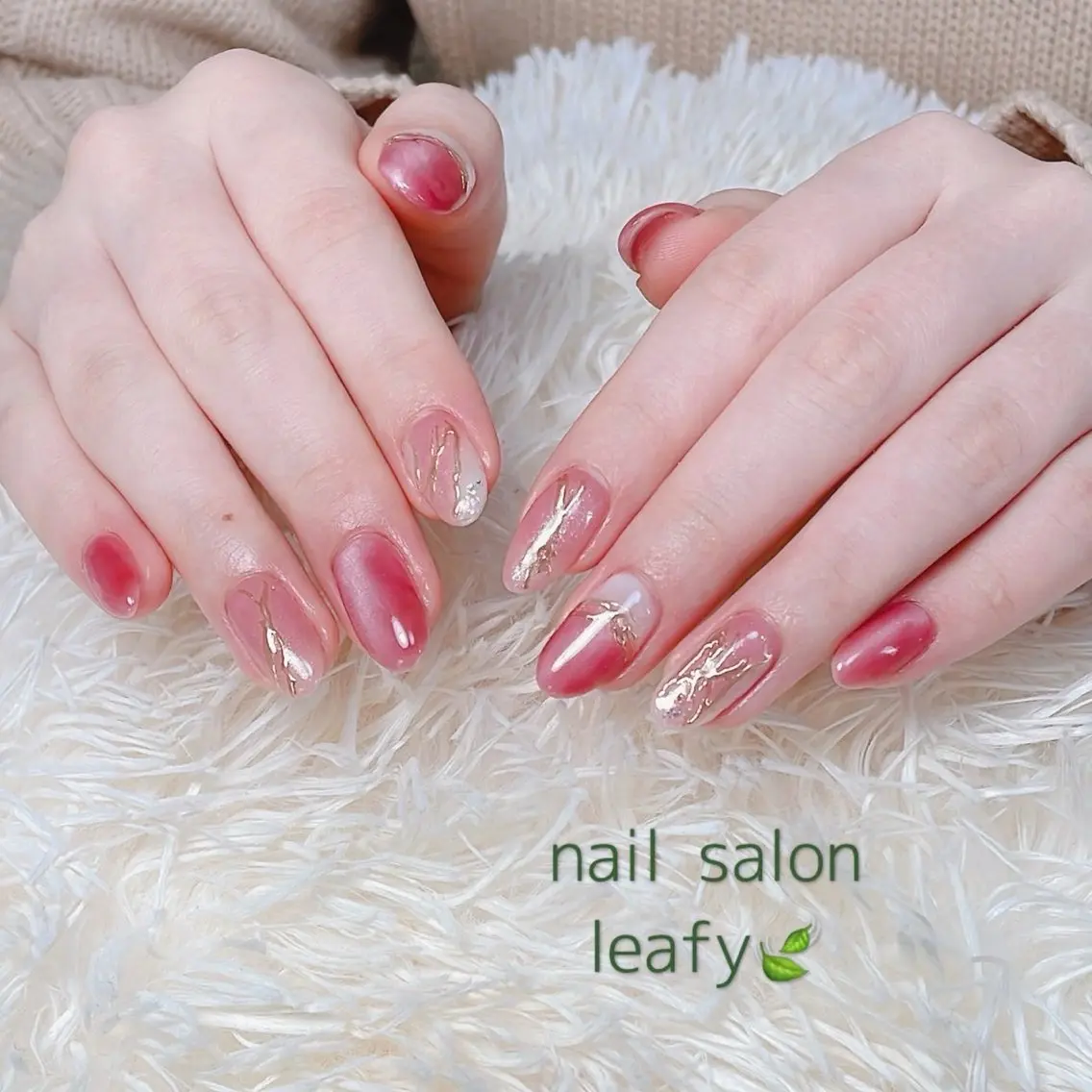 ネイル 春ネイル ハンドネイル ネイルサロン leafyのネイルデザイン