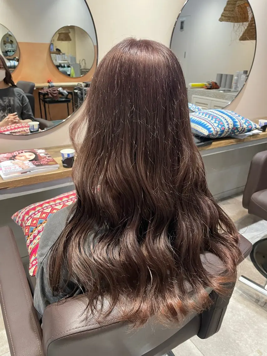ロング カラー ブラウンカラー チョコレートブラウン 👾TAMURA MAAYA👾のヘアスタイル