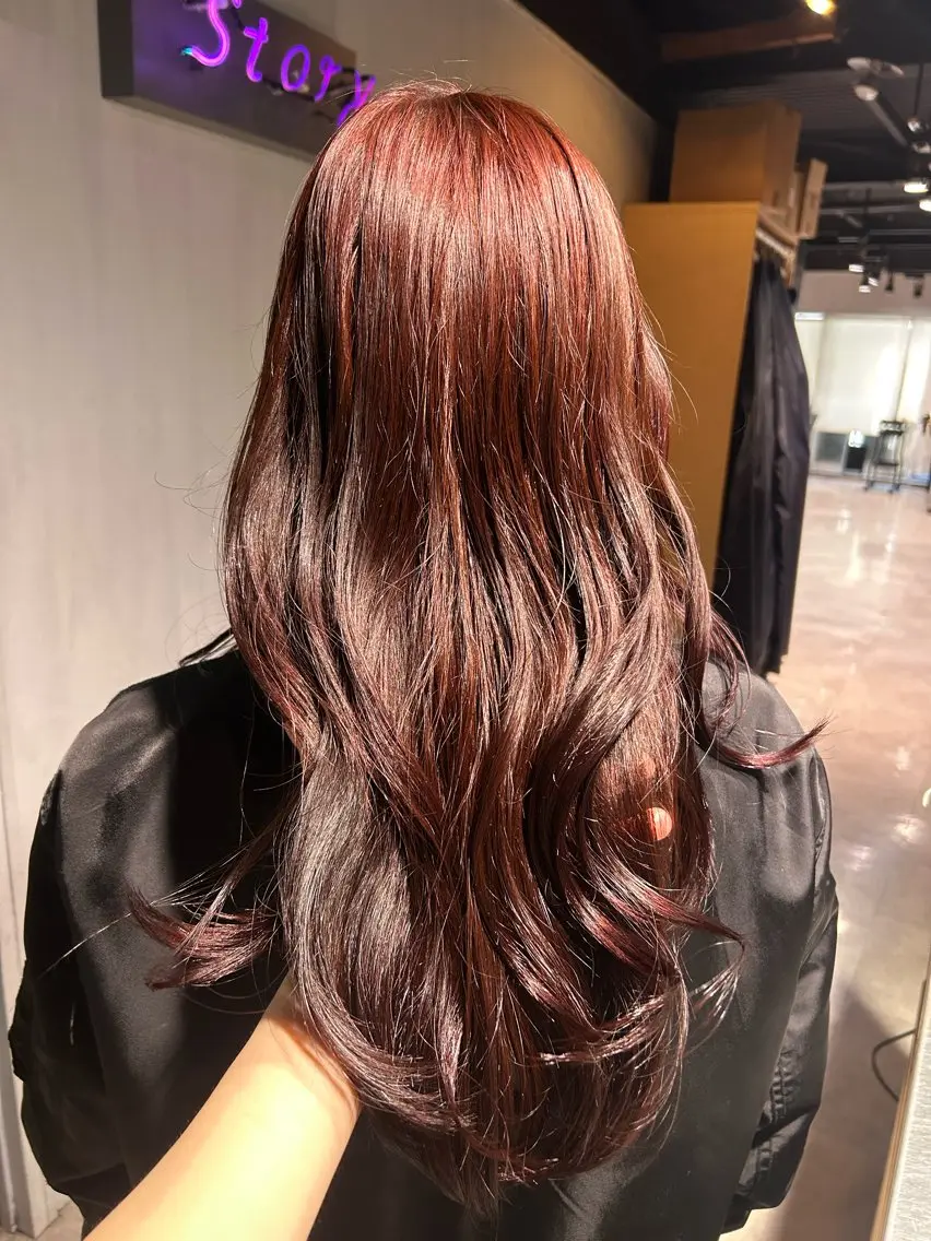 ロング ヘアカラー トリートメント ヘッドスパ レイヤーStyle 🪽菜々実のヘアスタイル