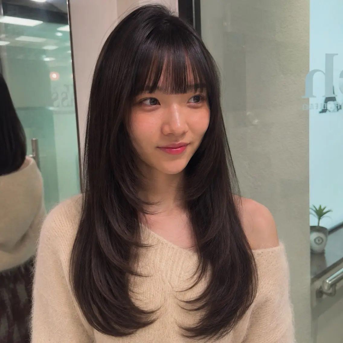 ロング レイヤー／縮毛矯正 指名No.1🌟あやのヘアスタイル
