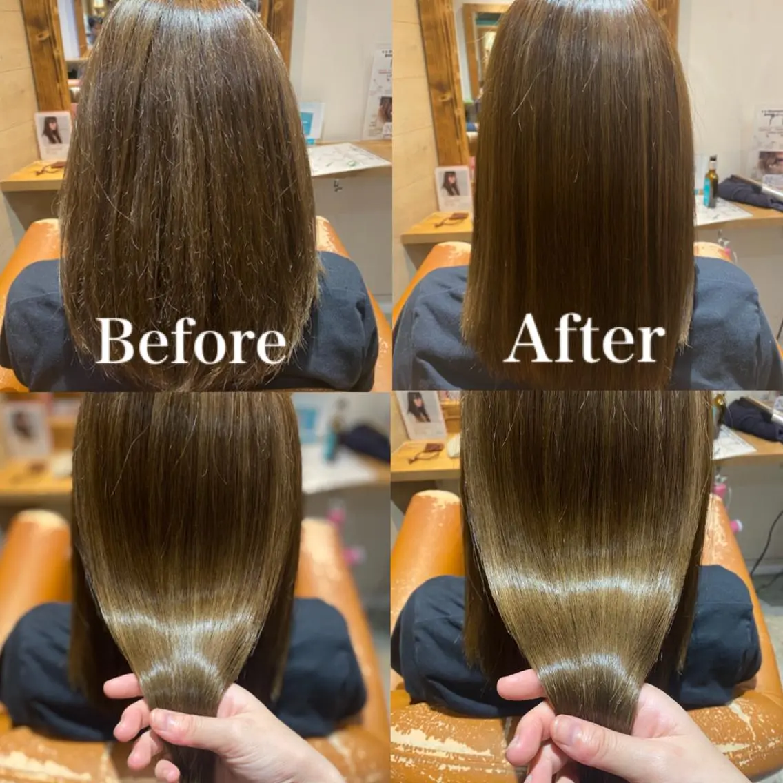 ミディアム カラー パーマ トリートメント カット ヘアカラー トリートメント 髪質改善×矯正🫧 韓国ヘアasamiのヘアスタイル
