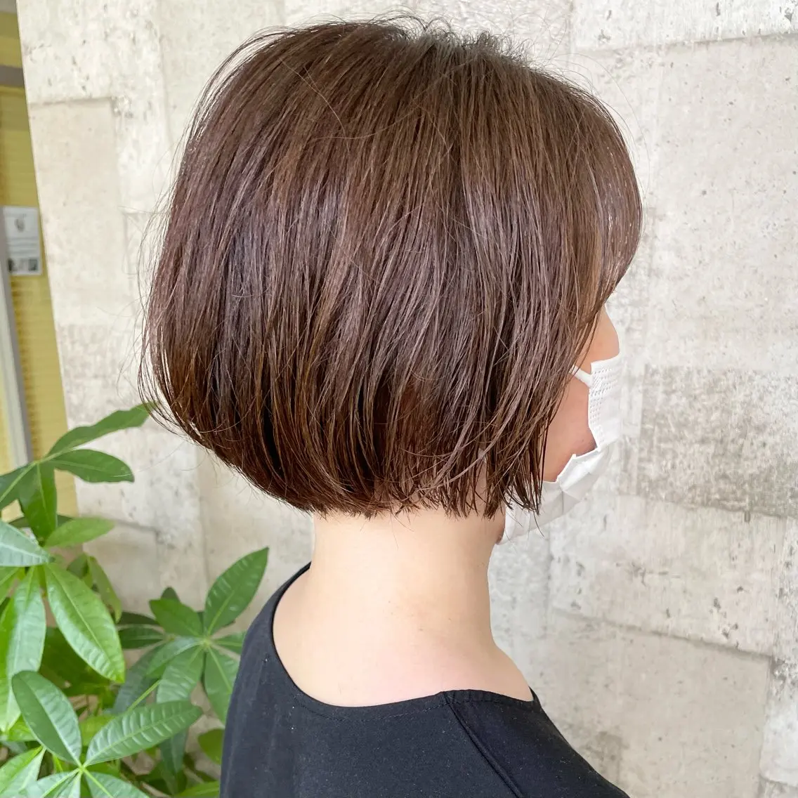 ショート カラー ボブ カット ヘアカラー トリートメント 村上 遥香 店長スタイリストのヘアスタイル