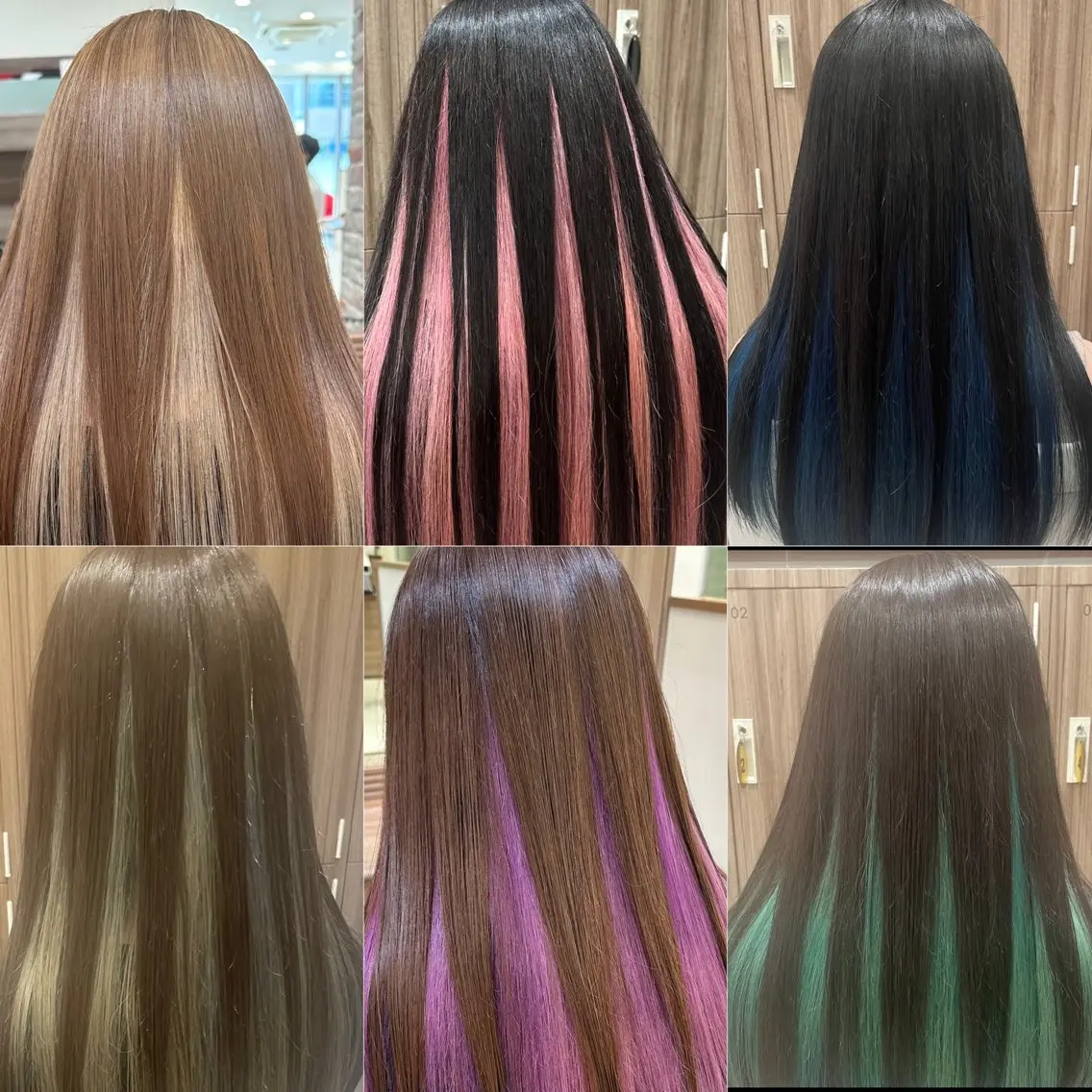 セミロング カラー ブリーチ🎨デザイン カラー/れいじ🩶のヘアスタイル