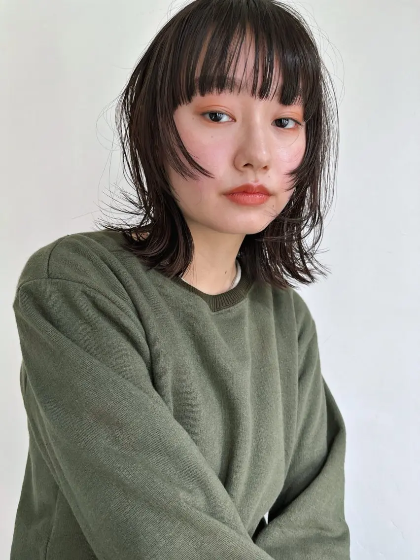 ミディアム カラー 透明感カラー オリーブカラー 🧸メンズカット 🧸conatsuのヘアスタイル