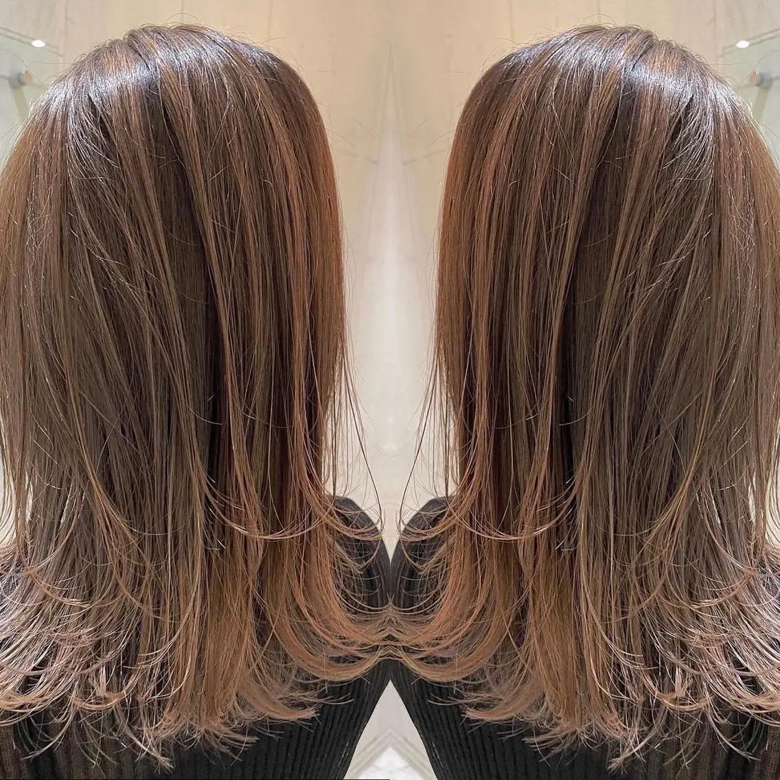 ミディアム カラー アッシュ ベージュカラー 透明感カラー 外国人風カラー レイヤーカット カット ヘアカラー トリートメント 河合秀明/ショート /ボブ/レイヤーのヘアスタイル