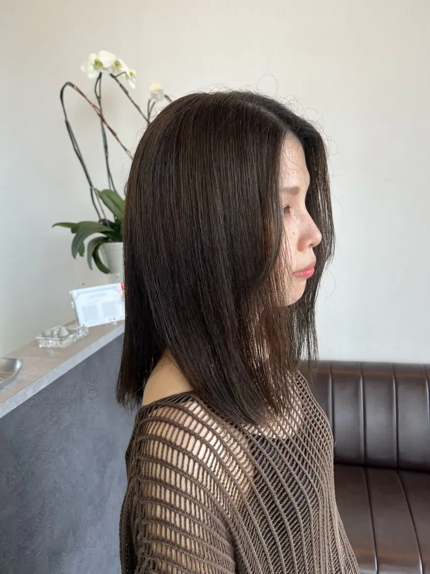 セミロング ヘアカラー LUXIEL みづきのヘアスタイル