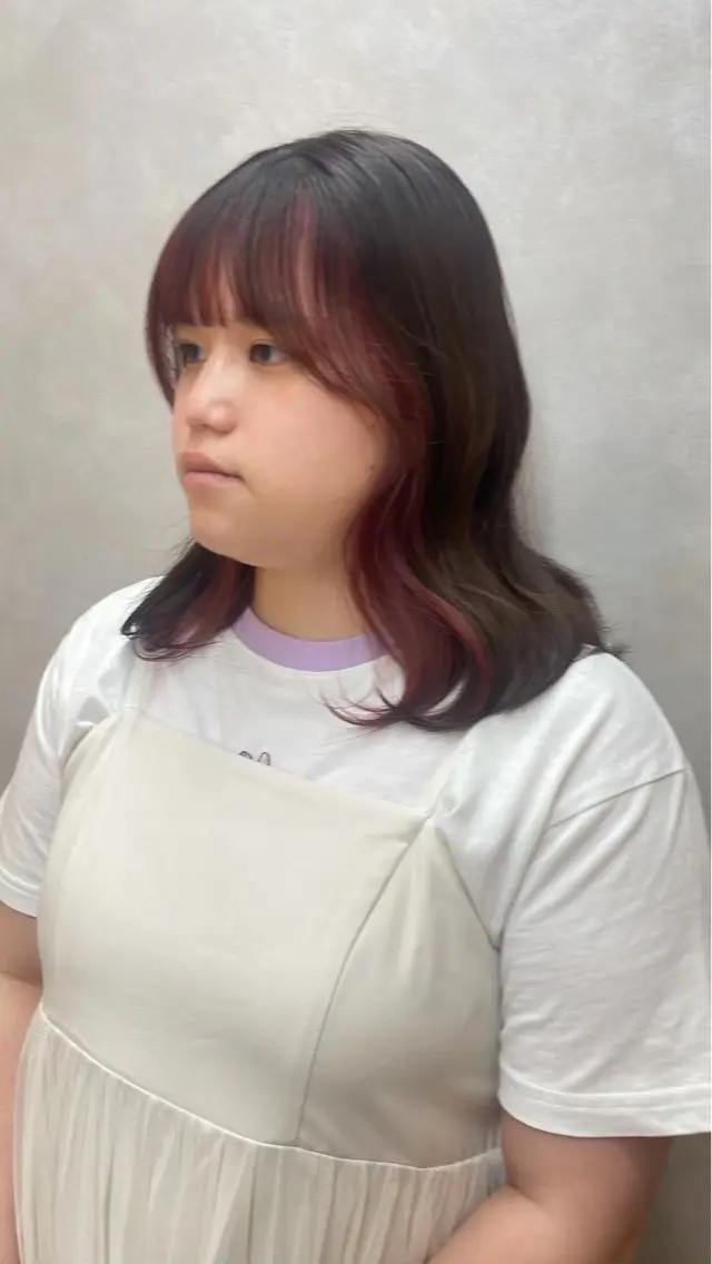 ミディアム カラー カット ヘアカラー three_ ナオキのヘアスタイル