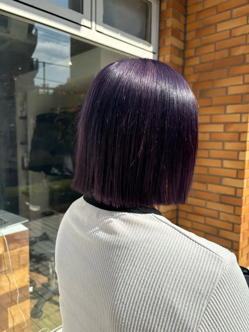ミディアム カラー ブリーチ ヘアカラー 香野 優子のヘアスタイル