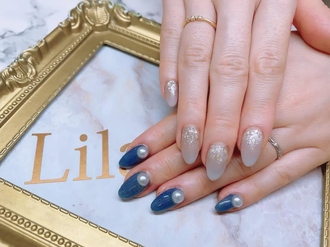 ネイル 入学式 ジェルネイル グラデーション 卒業式 ハードジェル Lilas Nailのネイルデザイン