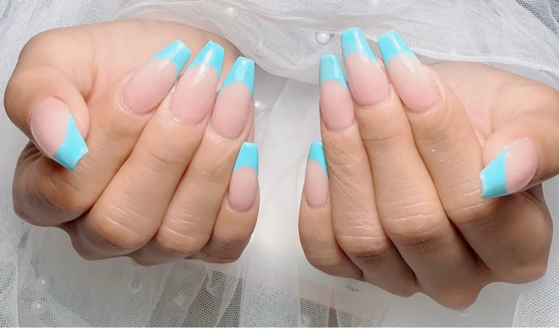 ネイル チークネイル 長さ出し フラッシュネイル フレンチネイル グラデーション ハンドネイル Lenie Nail Salonのネイルデザイン