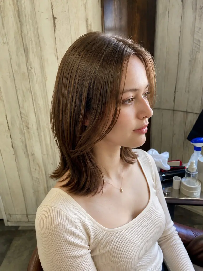 ミディアム カット 浅草🌿髪質改善 韓国風レイヤー小林のヘアスタイル