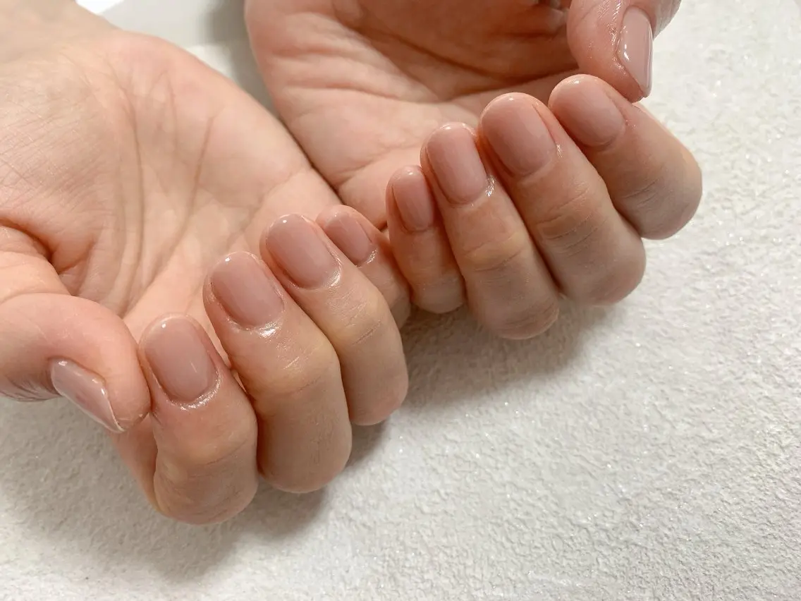 ネイル ジェルネイル メンズネイル ワンカラーネイル パラジェル シンプルネイル kiki nail たまプラーザのネイルデザイン