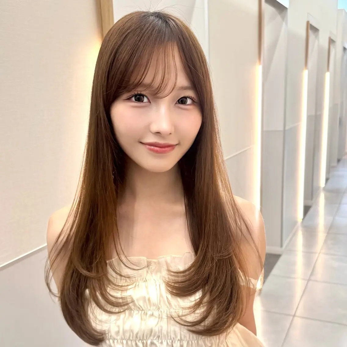 ロング ロングレイヤー レイヤーカット ロング シースルーバング ヘアカラー トリートメント ️🫧レイヤーカット /れいか️️🫧のヘアスタイル