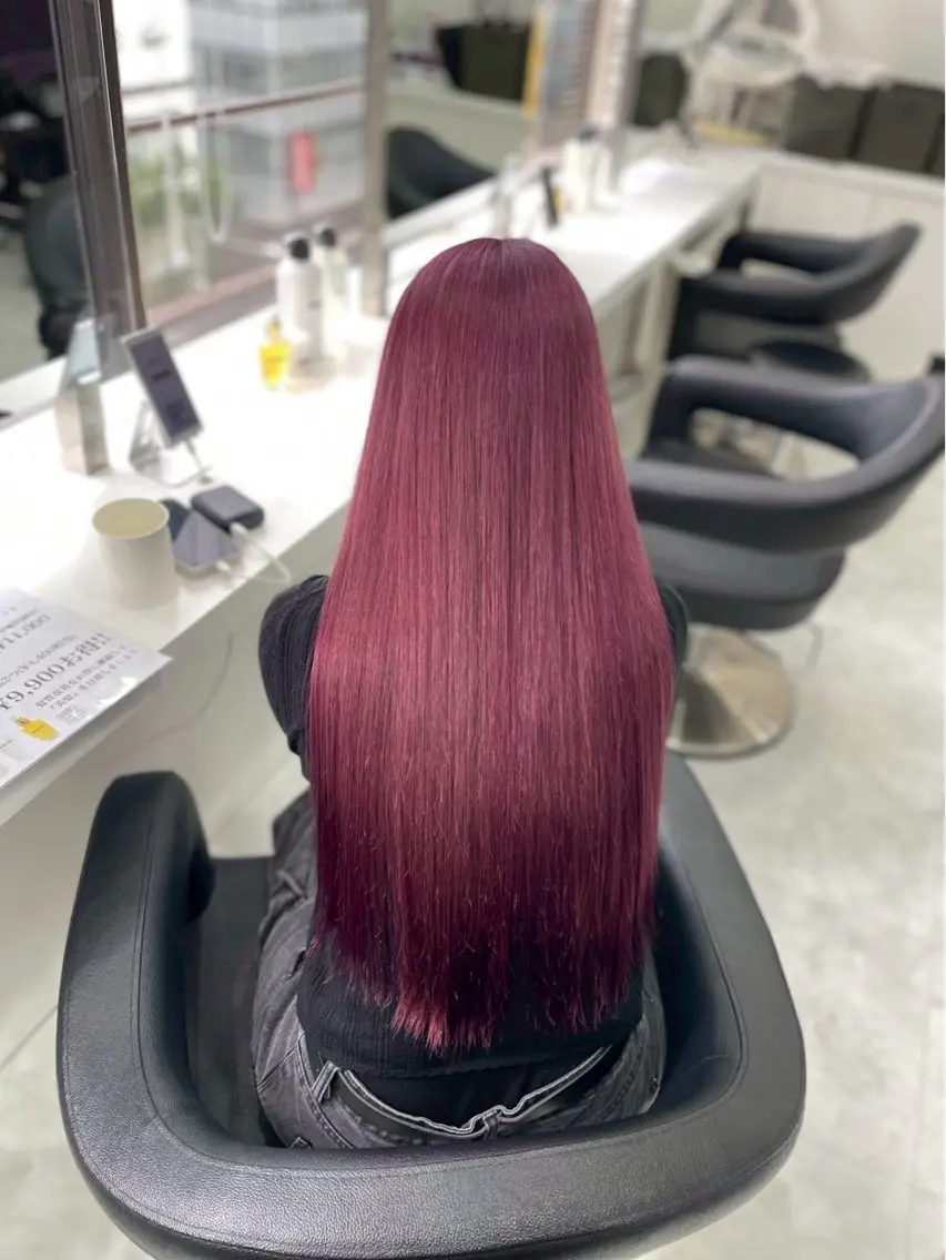 ロング カラー ヘアアレンジ 暖色・髪質改善🍒 吉武杏莉のヘアスタイル
