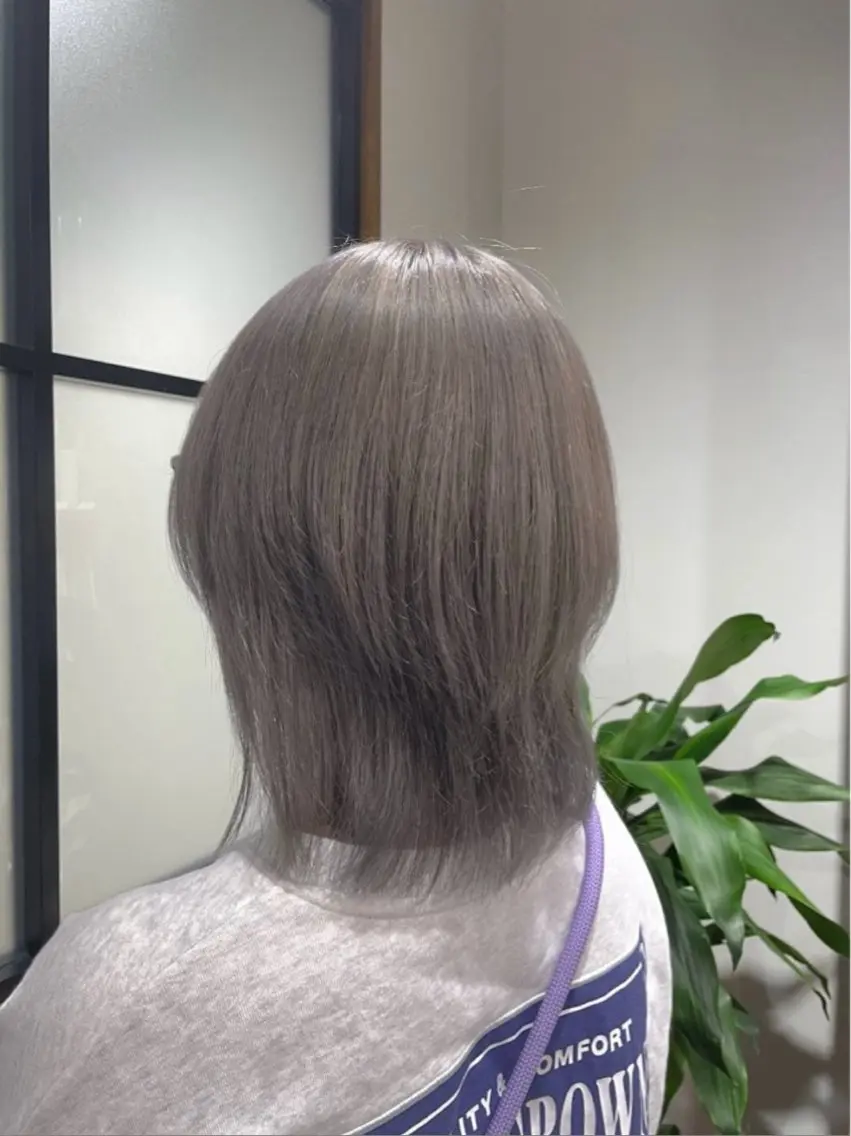 ミディアム ボブ 顔周りカット ハイライト 髪質改善 レイヤーカット ヘアカラー といだなぎさ /エクステ🩶のヘアスタイル
