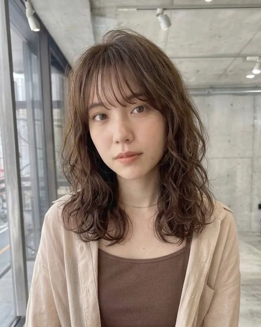 セミロング パーマ カット パーマ ✨銀座デザインパーマ 大野✨のヘアスタイル