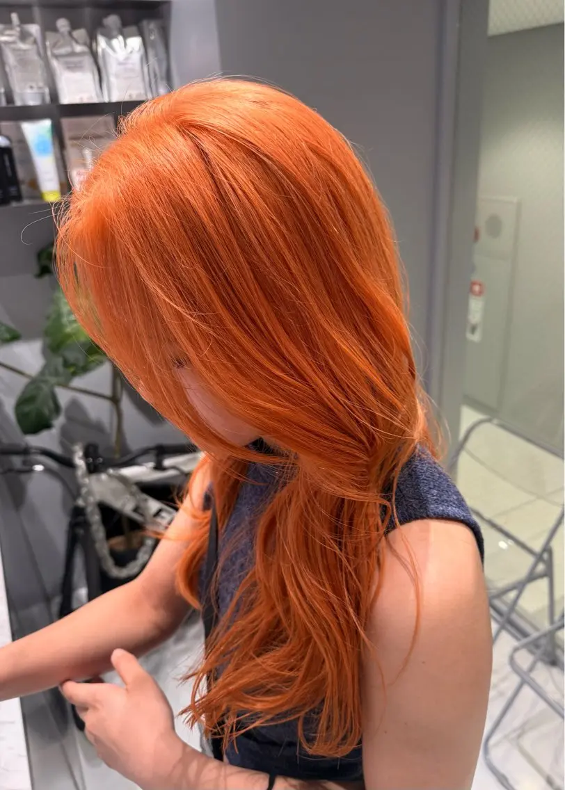 カラー カット ヘアカラー トリートメント ハイトーンレイヤー 顔まわりSOTAのヘアスタイル