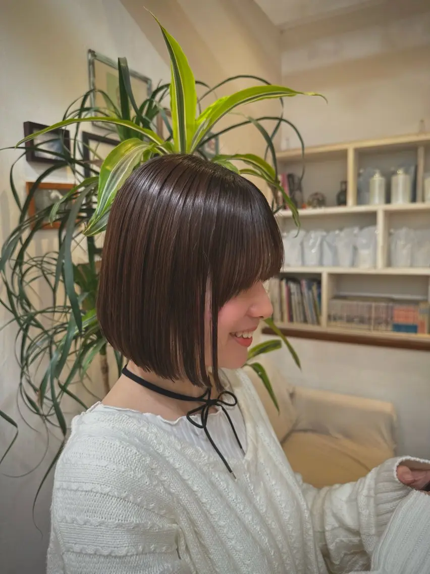 【レディース・ボブ、ショート限定】カット+縮毛矯正+トリートメント🌱の写真