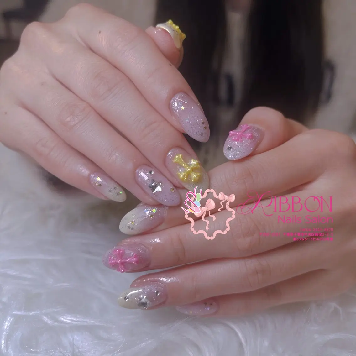 ネイル チークネイル フットネイル フレンチネイル グラデーション 韓国ネイル ハンドネイル Ribbonnail salonのネイルデザイン