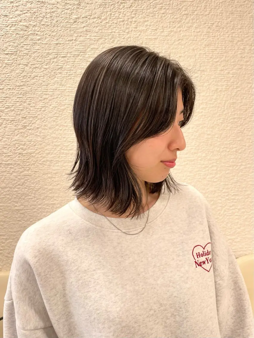 ミディアム カラー ラベンダー🍇べー ジュ/透明感/AOのヘアスタイル