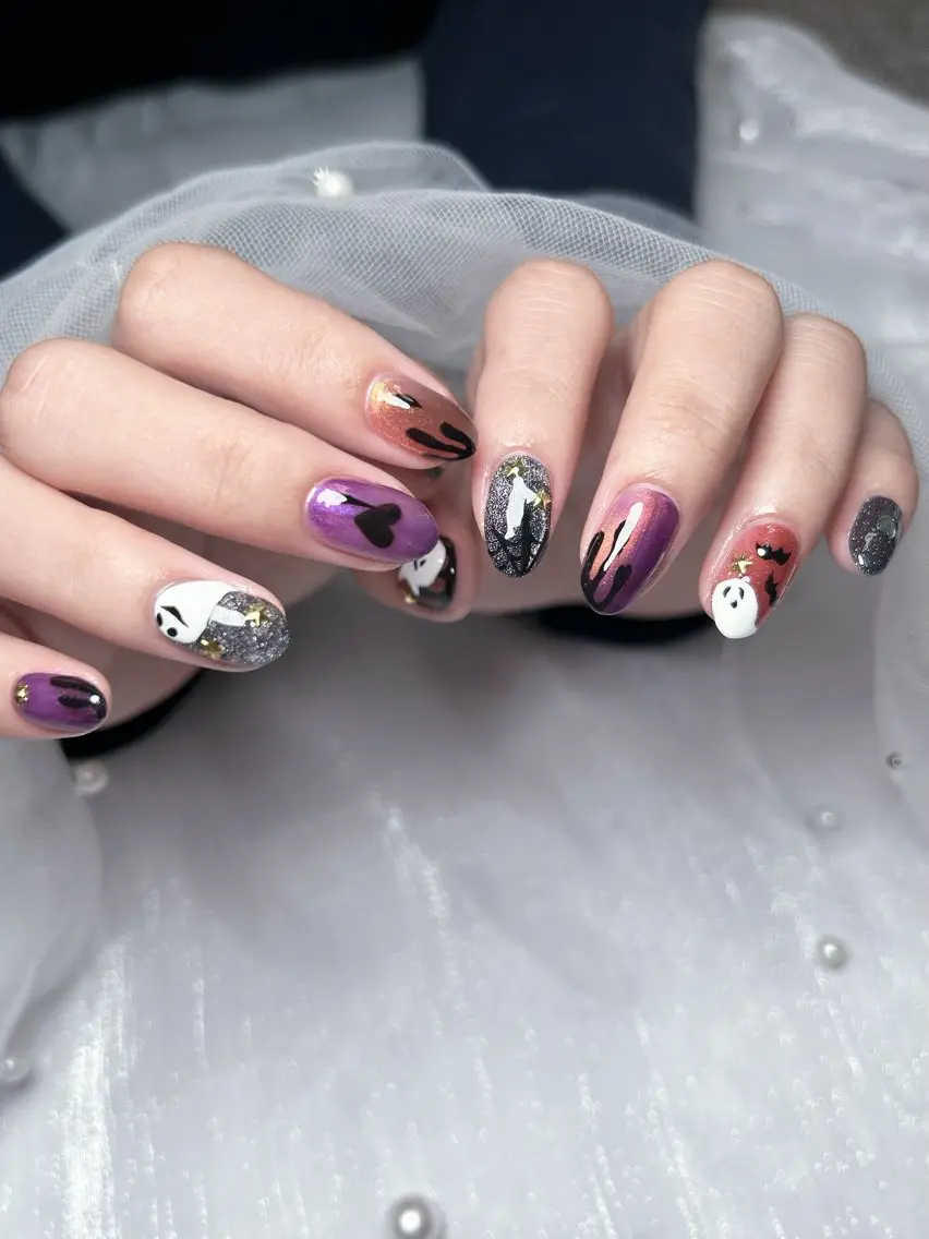 ネイル ジェルネイル グラデーション ハロウィン シンプルネイル ハンドネイル Cute Tips nailのネイルデザイン