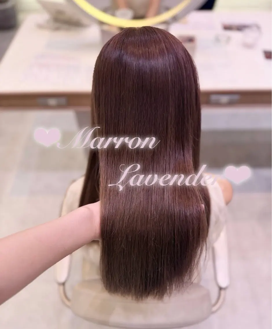 ロング カラー ラベンダーカラー ヘアカラー トリートメント 暖色⌇﻿ブラウン⌇ 𝐀𝐤𝐚𝐫𝐢のヘアスタイル