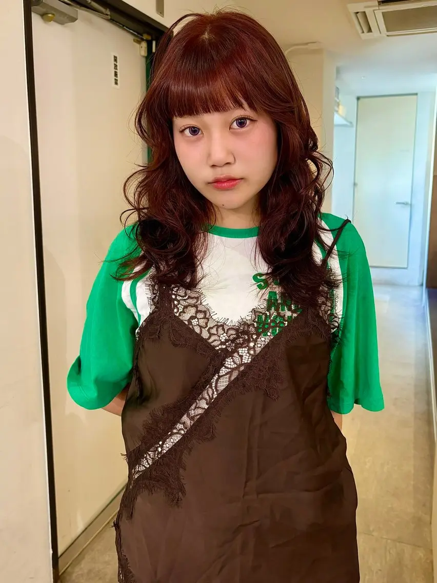 セミロング カラー ヘアカラー ナナ 福岡美容室のヘアスタイル