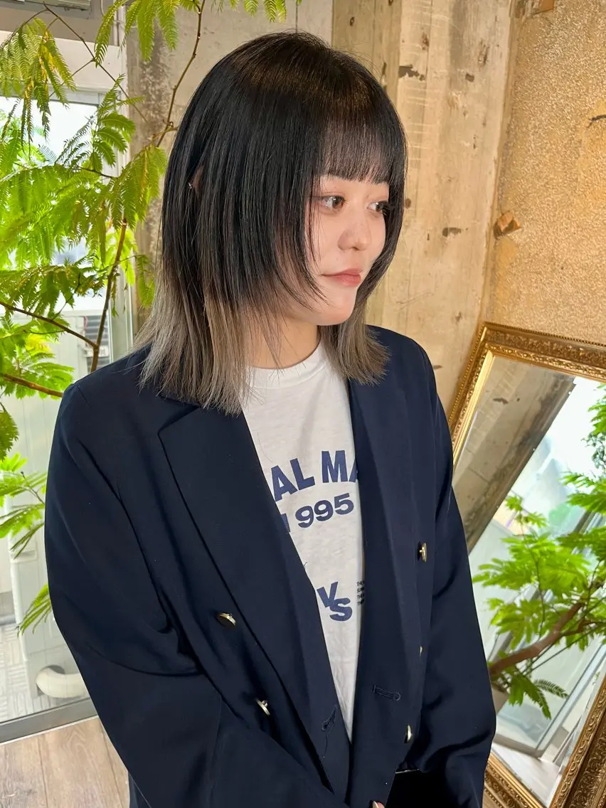 ミディアム カラー カット ヘアカラー ハイトーン/ショート 村上淳乃🐥のヘアスタイル