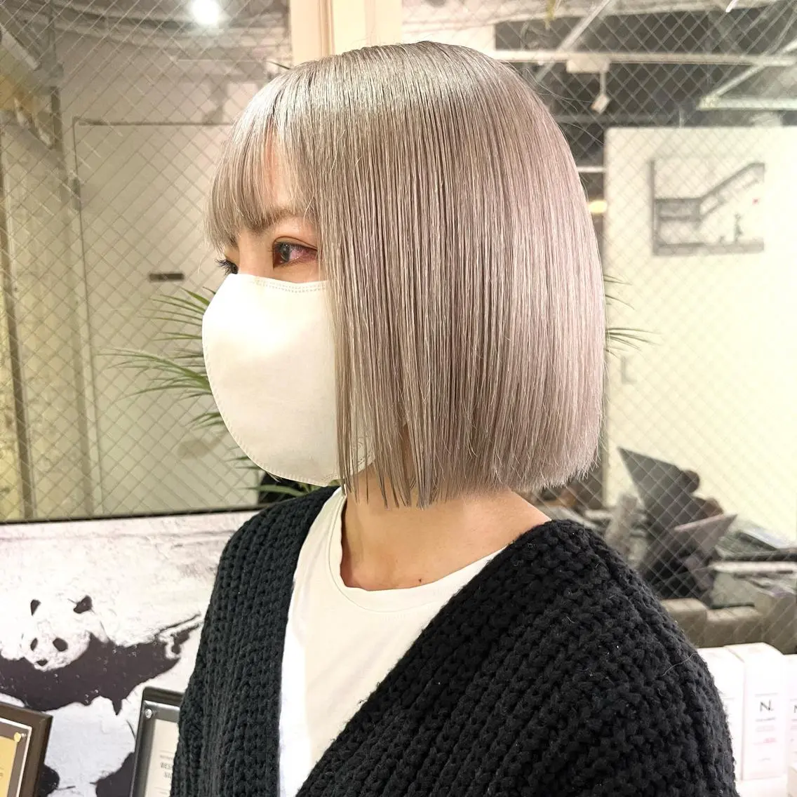 カラー カット ヘアカラー トリートメント レン🎨ハイトーン× エクステ🎨渋谷のヘアスタイル